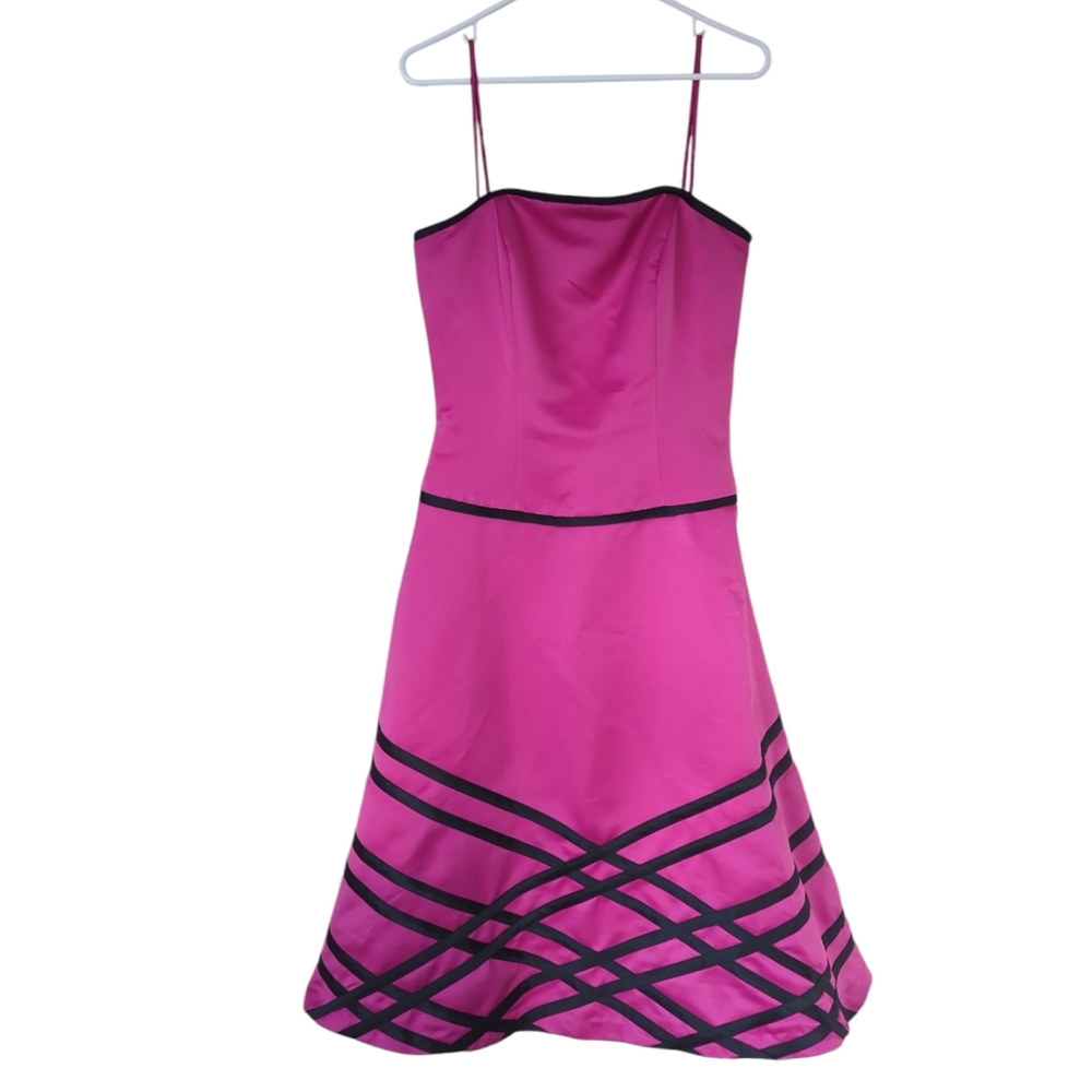 NWT Eden Maids Bridesmaid Collection Formal Dress 8 Fuchsia Black